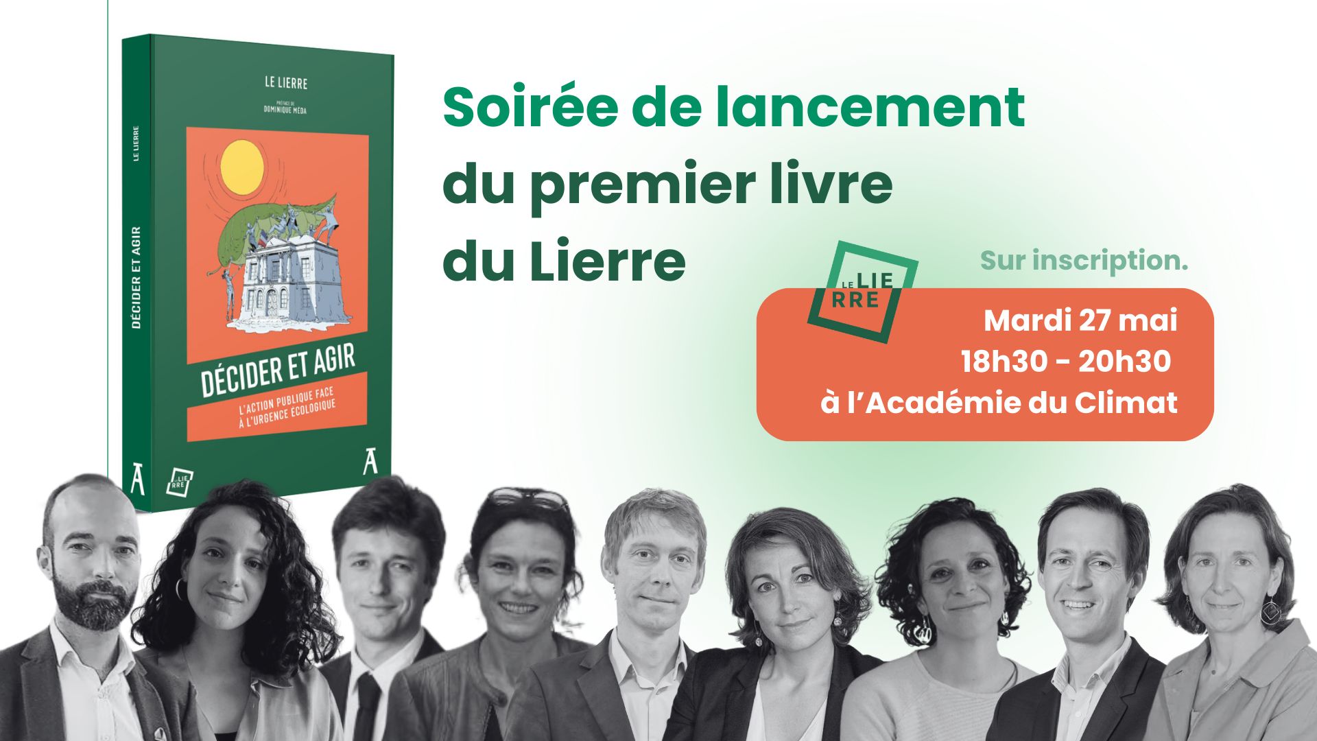 événement du lierre, photos des invités et couverture du livre